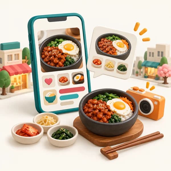 제보: 동네 식당과 한 끼를 담은 소개용 일러스트